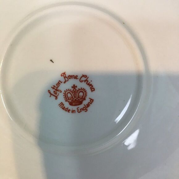 So Pretty Vintage Lefton Purple Rose Bone China Floral Teacup Set Cottage Shabby - Picture 7 of 10